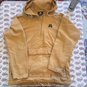 Tan Half-Zip Hoodie converse Golf